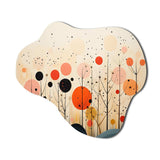 Colorful Mid Century Minimalist Oasis VII - Asymmetric Metal Wall Art