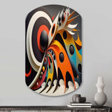 Minimalist Colorful Spheres And Waves VII - Asymmetric Metal Wall Art