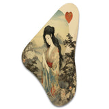 Vintage Oriental Beauty In Nature - Asymmetric Metal Wall Art