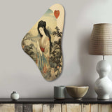 Vintage Oriental Beauty In Nature - Asymmetric Metal Wall Art