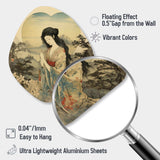 Vintage Oriental Beauty In Nature - Asymmetric Metal Wall Art