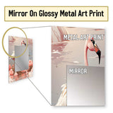 Vintage Flamingo Charm - Animal Print Wall Mirror