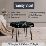 Victorian Elegance Leopard - Upholstered Classic Vanity Stool