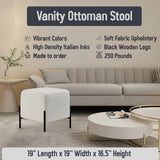 Metropolitan Cubic Geometric Patterns - Upholstered Modern Vanity Stool