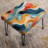 Modern Colorful Eclectic Verve - Upholstered Bohemian Vanity Stool