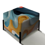 Modern Colorful Eclectic Verve - Upholstered Bohemian Vanity Stool