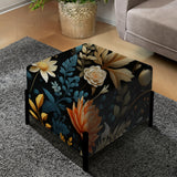 Cottage Floral Autumn Collage - Upholstered Cottage Vanity Stool