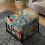 Moroccan Delight Blooming Intrigue - Upholstered Cottage Vanity Stool