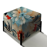 Moroccan Delight Blooming Intrigue - Upholstered Cottage Vanity Stool