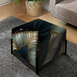 Emerald And Gold Art Deco Glamour Grandeur - Upholstered Modern Vanity Stool