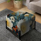 Japan Ikebana Flower Arrangement - Upholstered Cottage Vanity Stool