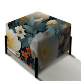 Japan Ikebana Flower Arrangement - Upholstered Cottage Vanity Stool
