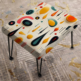 Mcm Abstract Expressions - Upholstered Eclectic Modern Vanity Stool