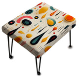 Mcm Abstract Expressions - Upholstered Eclectic Modern Vanity Stool