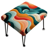 Mod Wave Revival - Upholstered Eclectic Modern Vanity Stool