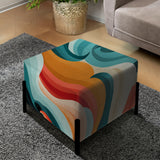 Mod Wave Revival - Upholstered Eclectic Modern Vanity Stool