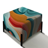 Mod Wave Revival - Upholstered Eclectic Modern Vanity Stool