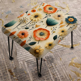Vintage Mod Florals - Upholstered Cottage Vanity Stool