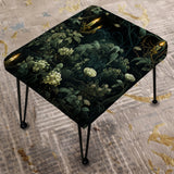 Haunted Nocturne Moody Patterns - Upholstered Modern Vanity Stool