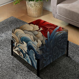 Woodblock Impressions - Upholstered Cottage Vanity Stool