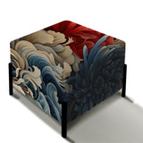 Woodblock Impressions - Upholstered Cottage Vanity Stool