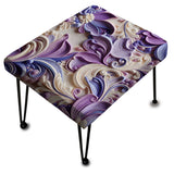 Purple Lavender Persian Paisleys - Upholstered Bohemian Vanity Stool