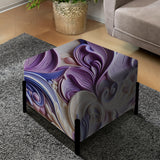 Purple Lavender Persian Paisleys - Upholstered Bohemian Vanity Stool