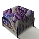 Purple Lavender Persian Paisleys - Upholstered Bohemian Vanity Stool
