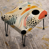 Tribal Essence Polka Dots Pattern - Upholstered Cottage Vanity Stool