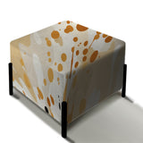 Beige Sphinx Spots - Upholstered Modern Vanity Stool