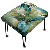 Palm Oasis Tropical Pattern - Upholstered Beachy Vanity Stool