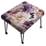 Ethereal Floral Delight Victorian Pattern - Upholstered Cottage Vanity Stool