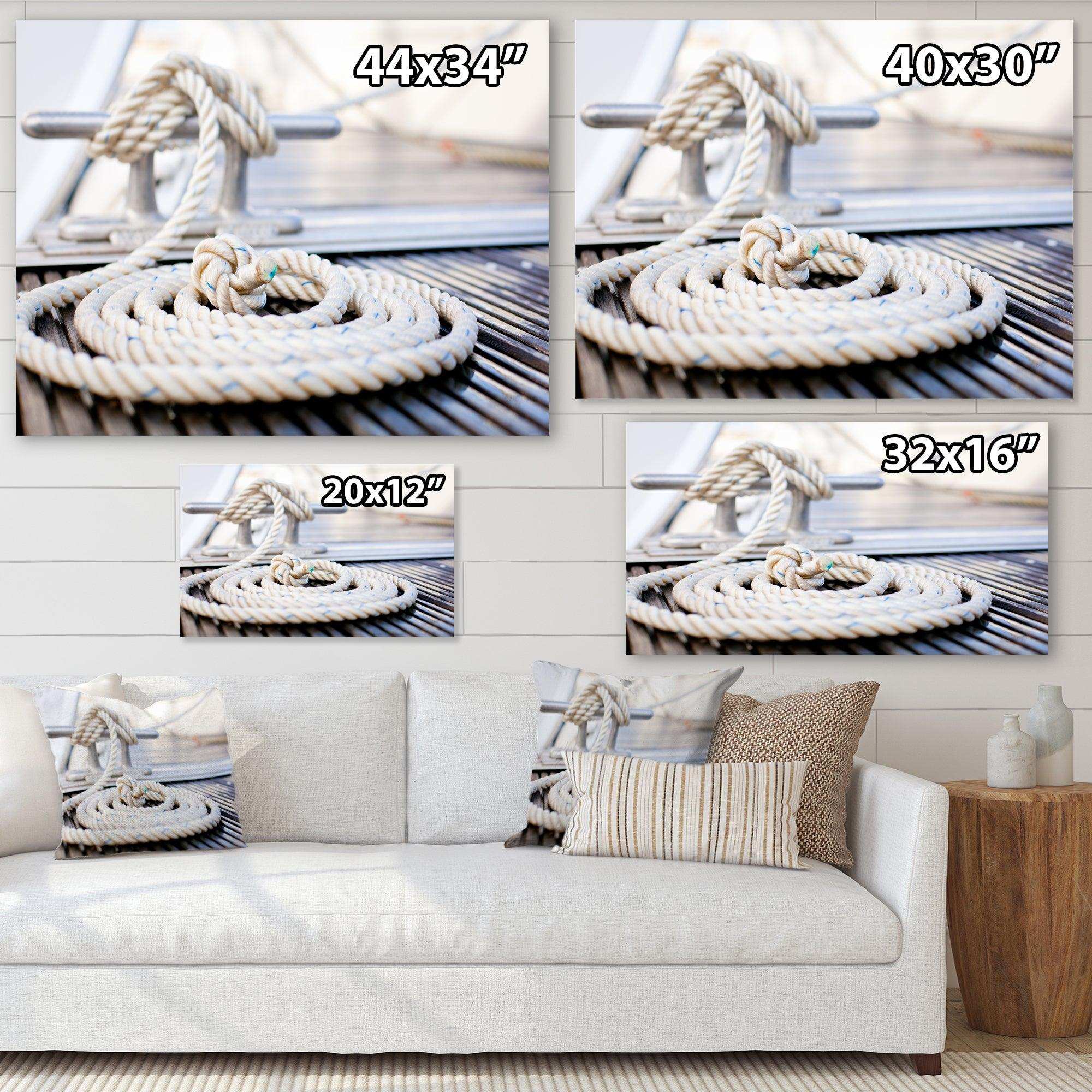 Nautical Rope White White Nautical Mooring Rope – Designart | Wall Art, Mirrors, Chairs ...
