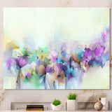 Hand Painted Yellow And Purple Spring Flowers