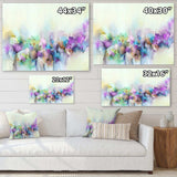 Hand Painted Yellow And Purple Spring Flowers