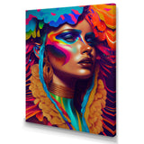 Dynamic Feather Woman Portrait III