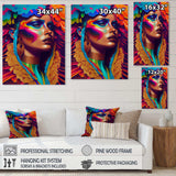 Dynamic Feather Woman Portrait III
