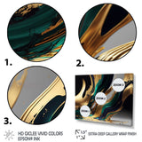 Green And Gold Agate II - Modern Wall Art Prints
