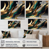 Green And Gold Agate II - Modern Wall Art Prints