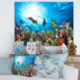 Colorful Coral Reef with Fishes