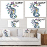 Colorful Seahorse Watercolor