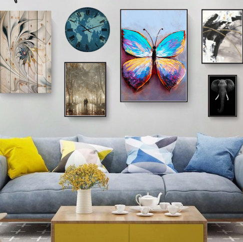 DesignArt 5 Piece Historic City of Siena Panoramic View Landscapeアートキャンバス印刷、60 