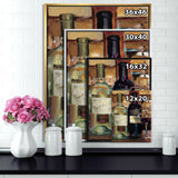 A Reflection of Wine Bottle I Food and beverage Framed Canvas