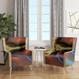 Designart 'Abstract Mineral Texture' Mid-Century Accent Chair