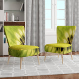 Designart 'Green Kiwi Seeds and Inside Pattern' Contemporary Accent Chair