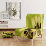 Designart 'Green Kiwi Seeds and Inside Pattern' Contemporary Accent Chair