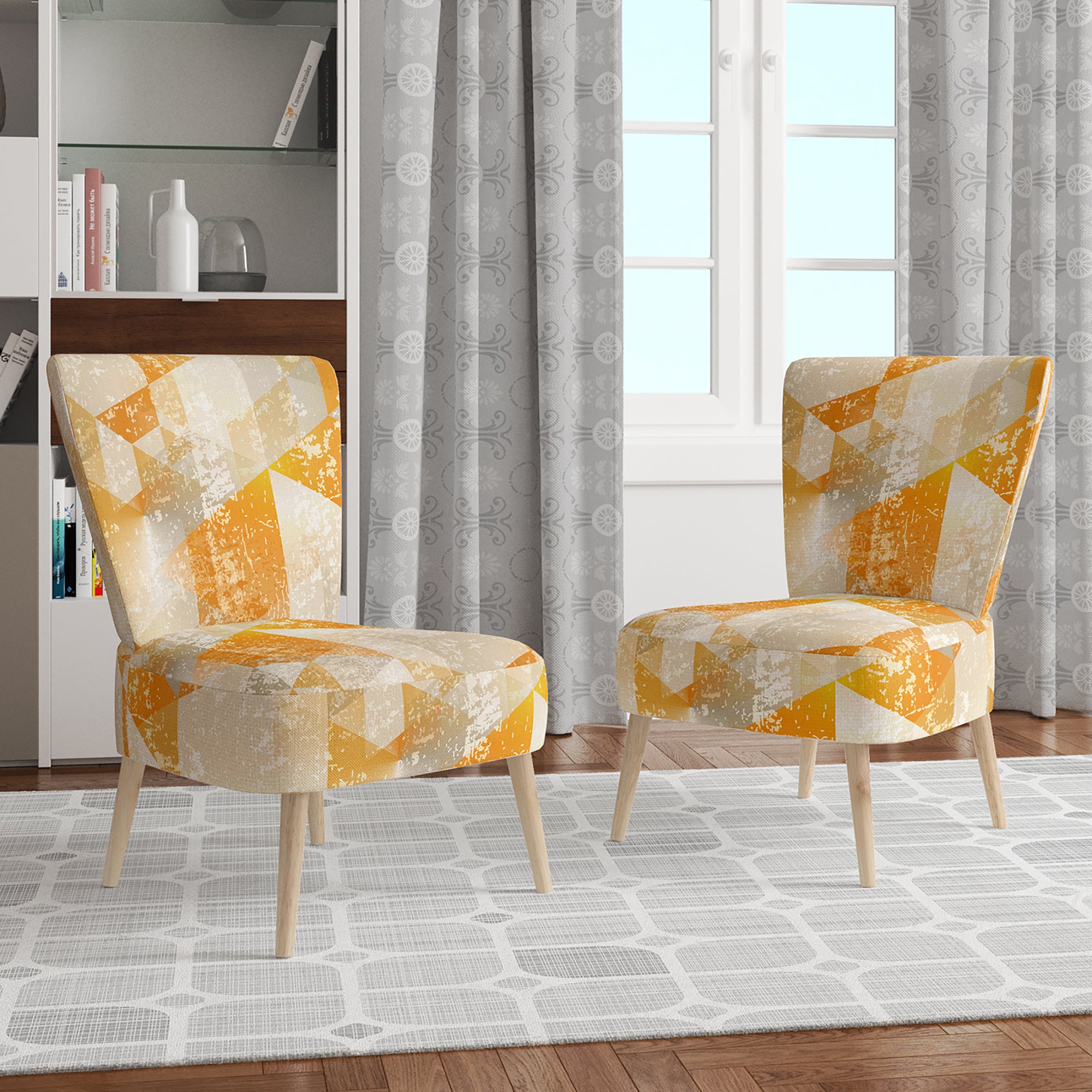Designart 'Gold Retro Style' Modern Accent Chair