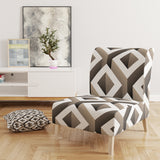 Designart 'Boxes Illustration' Scandinavian Accent Chair