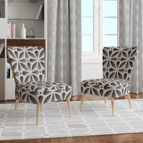 Designart 'Grey Abstract Pattern' Scandinavian Accent Chair