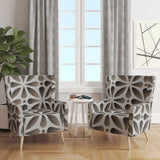 Designart 'Grey Abstract Pattern' Scandinavian Accent Chair